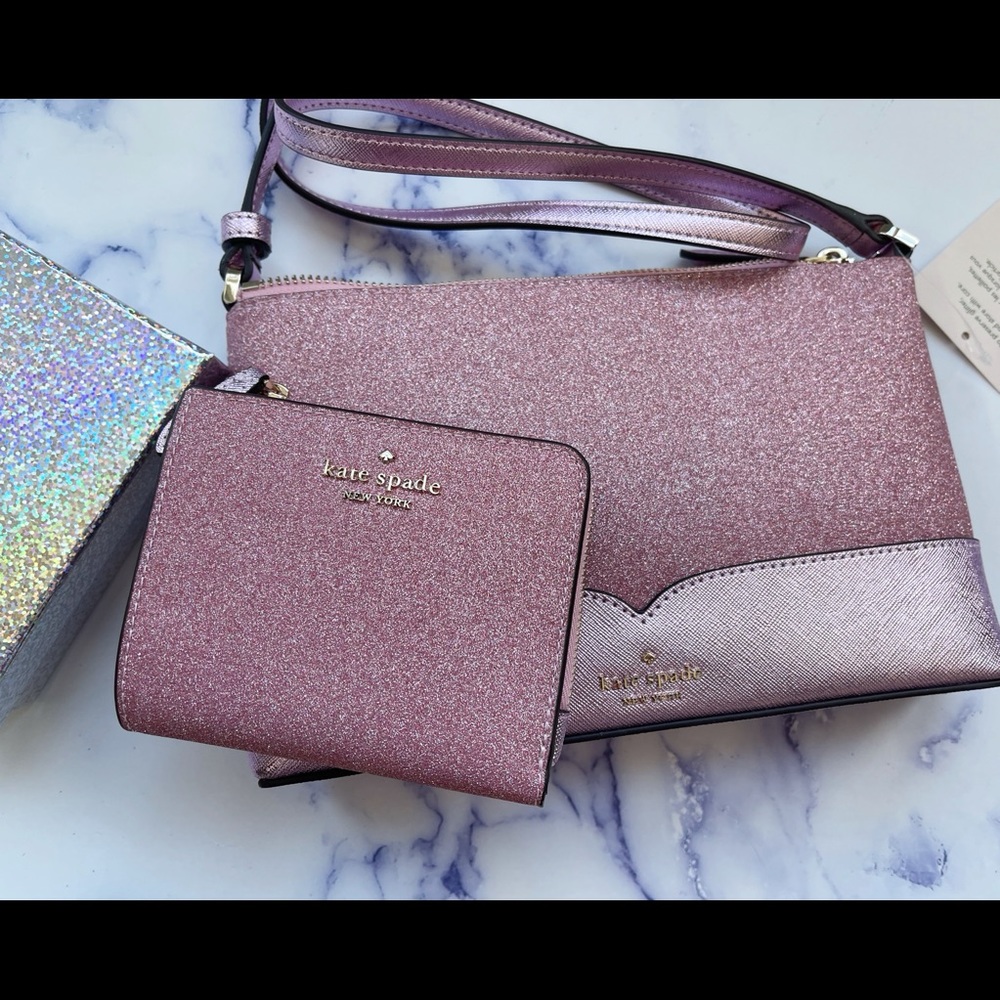 Bundle💕Kate Spade Glitter Crossbody & Wallet - Picture 2 of 3